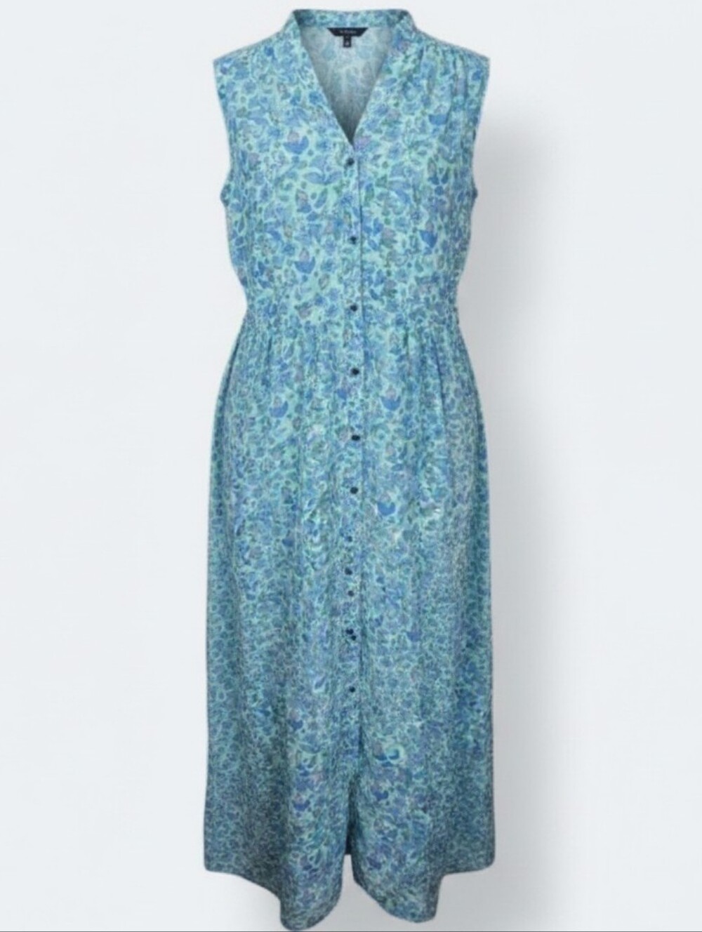 DISNEY | Alice In Wonderland Colleen‎ Atwood Floral Button Front Midi Dress | XL